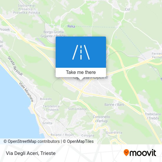 Via Degli Aceri map