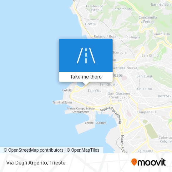 Via Degli Argento map