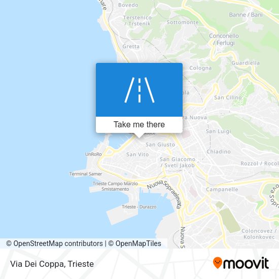 Via Dei Coppa map