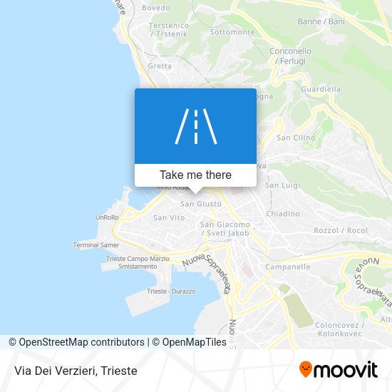 Via Dei Verzieri map