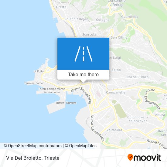 Via Del Broletto map