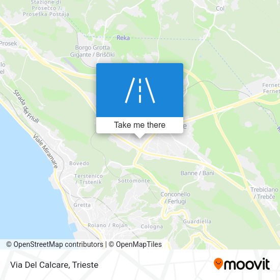 Via Del Calcare map