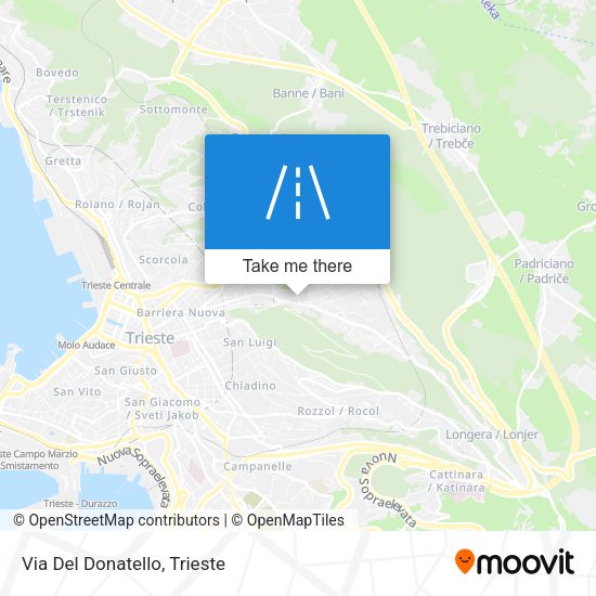 Via Del Donatello map