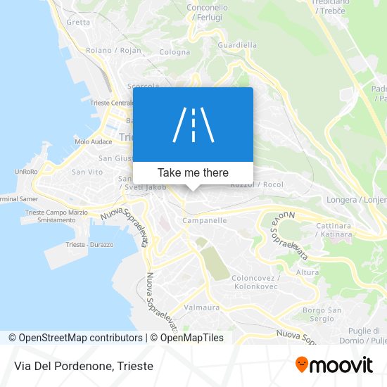 Via Del Pordenone map