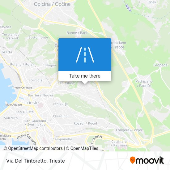 Via Del Tintoretto map