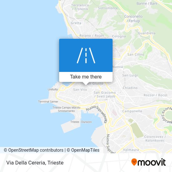 Via Della Cereria map