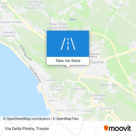 Via Della Pineta map