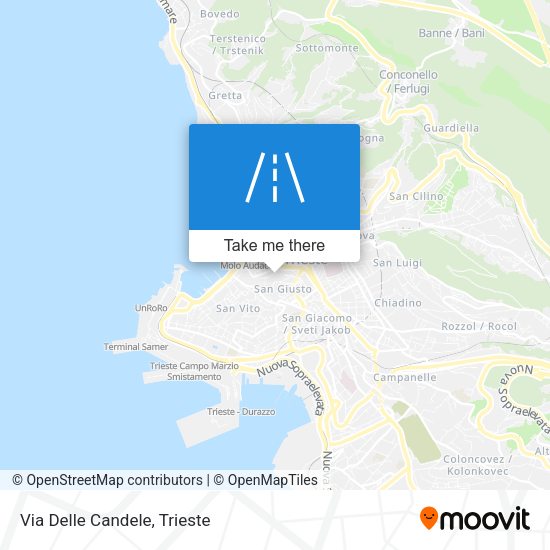 Via Delle Candele map