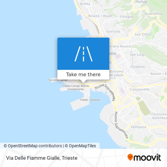 Via Delle Fiamme Gialle map