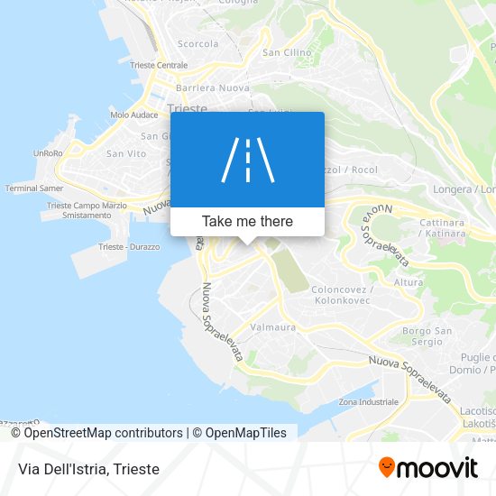 Via Dell'Istria map