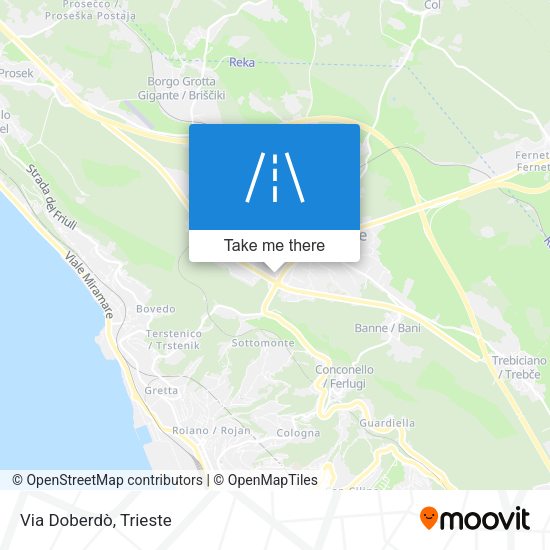 Via Doberdò map