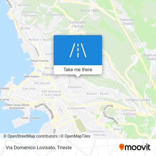 Via Domenico Lovisato map