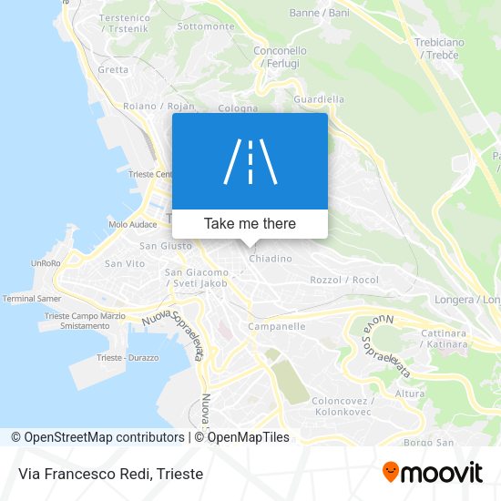 Via Francesco Redi map