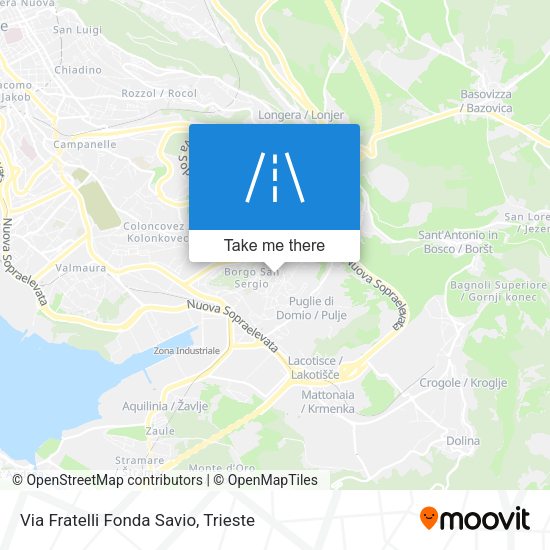 Via Fratelli Fonda Savio map