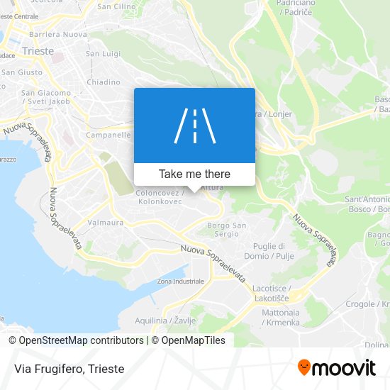 Via Frugifero map