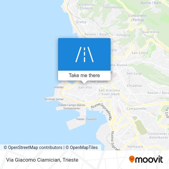 Via Giacomo Ciamician map