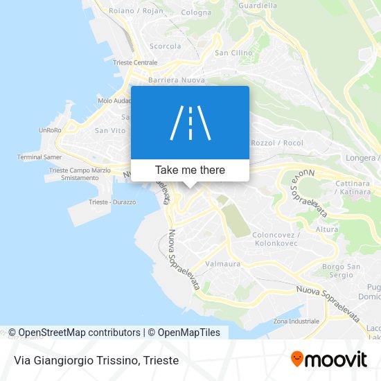 Via Giangiorgio Trissino map