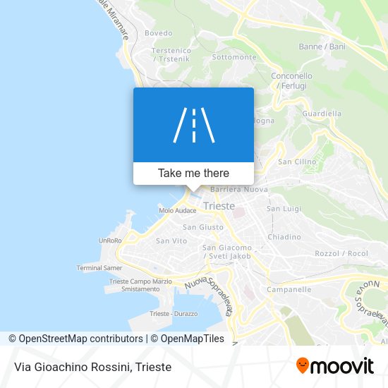 Via Gioachino Rossini map