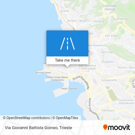 Via Giovanni Battista Goineo map
