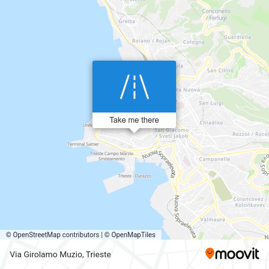 Via Girolamo Muzio map