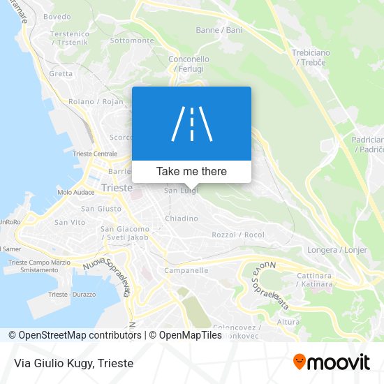 Via Giulio Kugy map