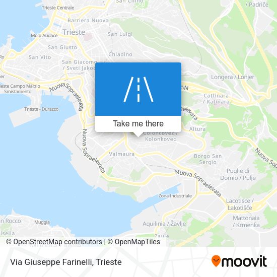 Via Giuseppe Farinelli map
