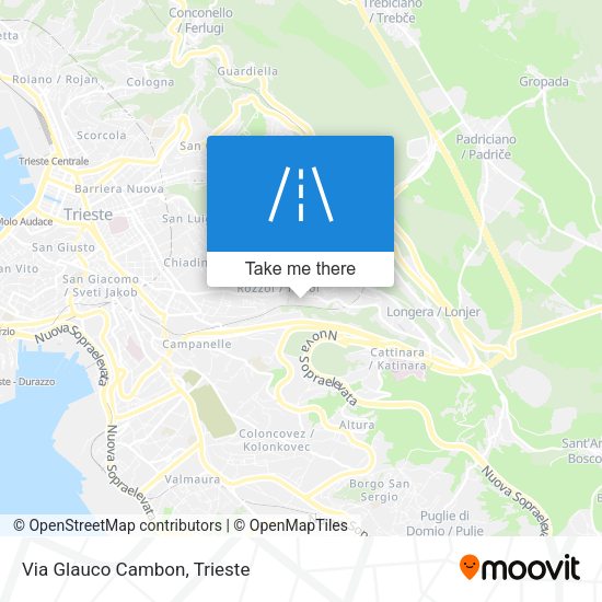 Via Glauco Cambon map