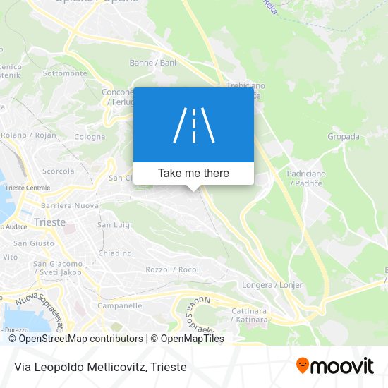 Via Leopoldo Metlicovitz map
