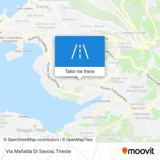 Via Mafalda Di Savoia map