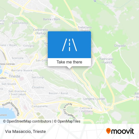 Via Masaccio map