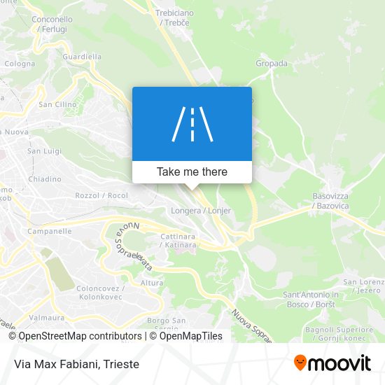 Via Max Fabiani map