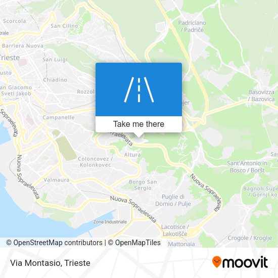 Via Montasio map