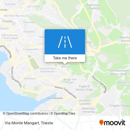 Via Monte Mangart map