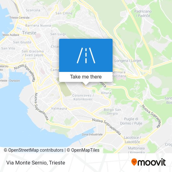 Via Monte Sernio map