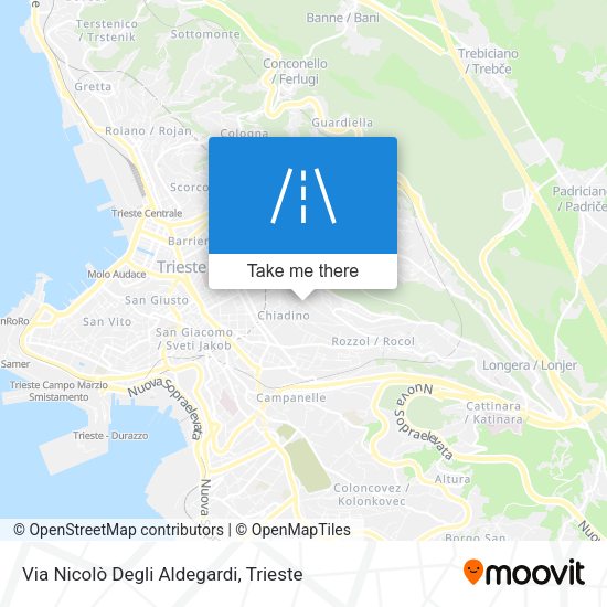 Via Nicolò Degli Aldegardi map