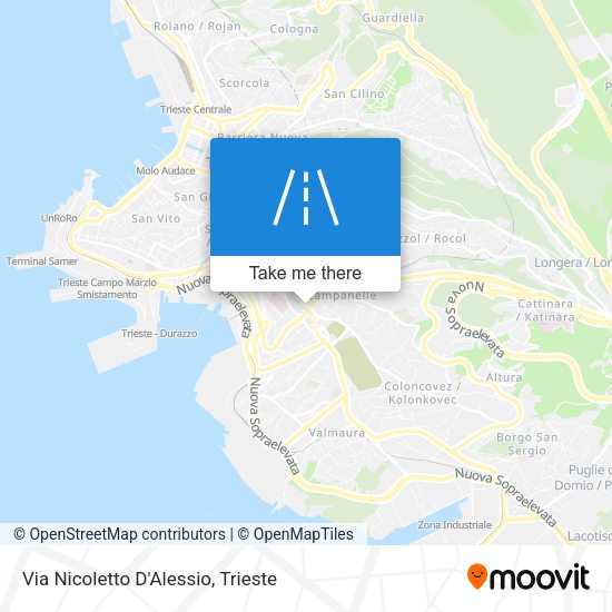 Via Nicoletto D'Alessio map