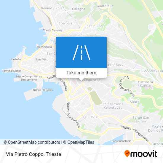 Via Pietro Coppo map