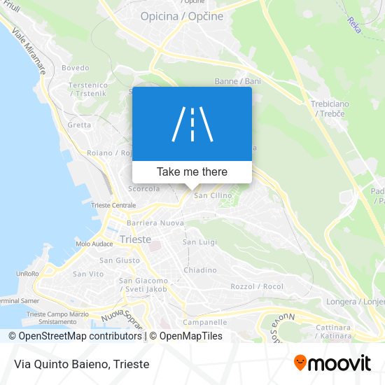 Via Quinto Baieno map