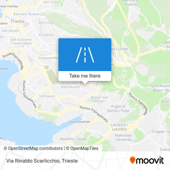 Via Rinaldo Scarlicchio map