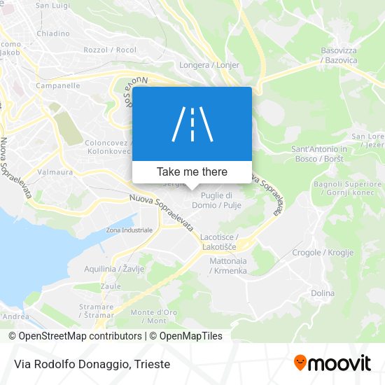 Via Rodolfo Donaggio map