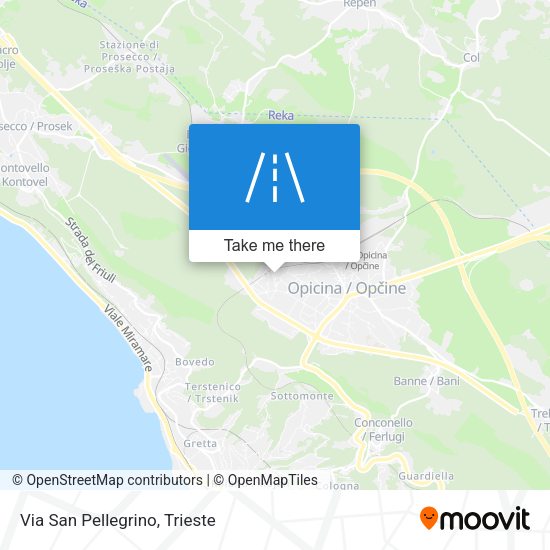 Via San Pellegrino map