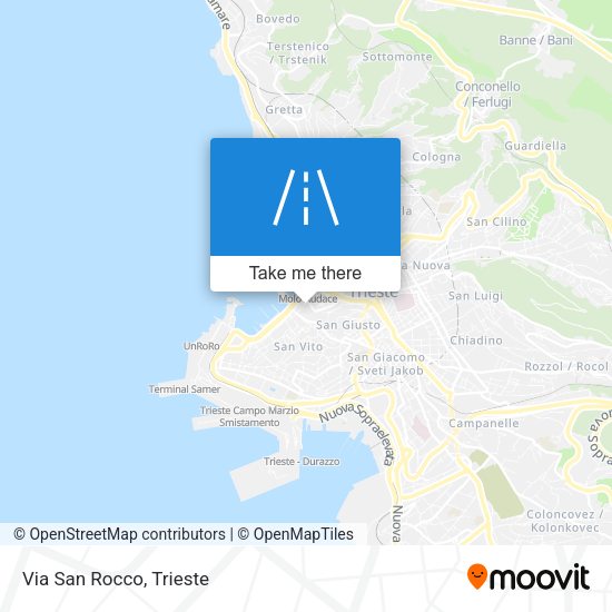 Via San Rocco map
