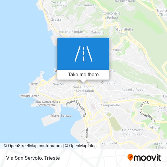 Via San Servolo map