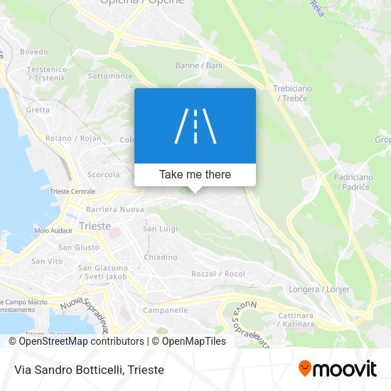 Via Sandro Botticelli map