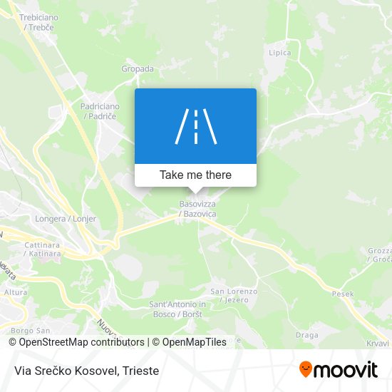 Via Srečko Kosovel map