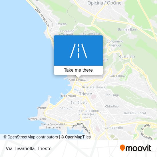 Via Tivarnella map