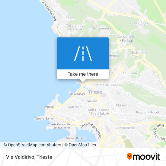 Via Valdirivo map