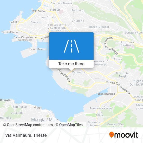 Via Valmaura map