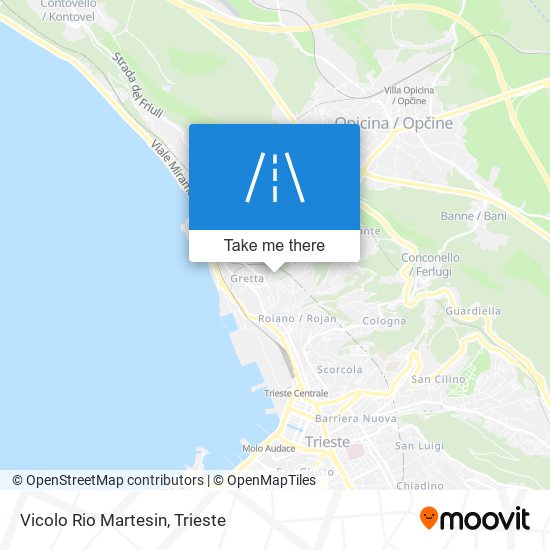 Vicolo Rio Martesin map