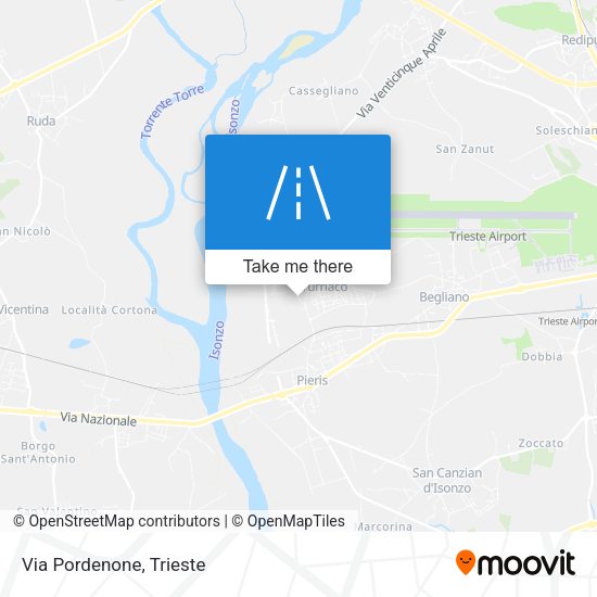 Via Pordenone map